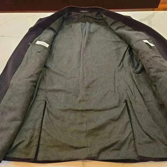 Calvin Klein Mens Velvet Smooth Blazer Black size 44L - Picture 6 of 12